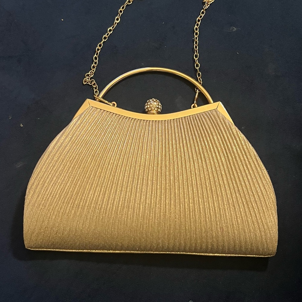Elegant Gold Evening Clutch